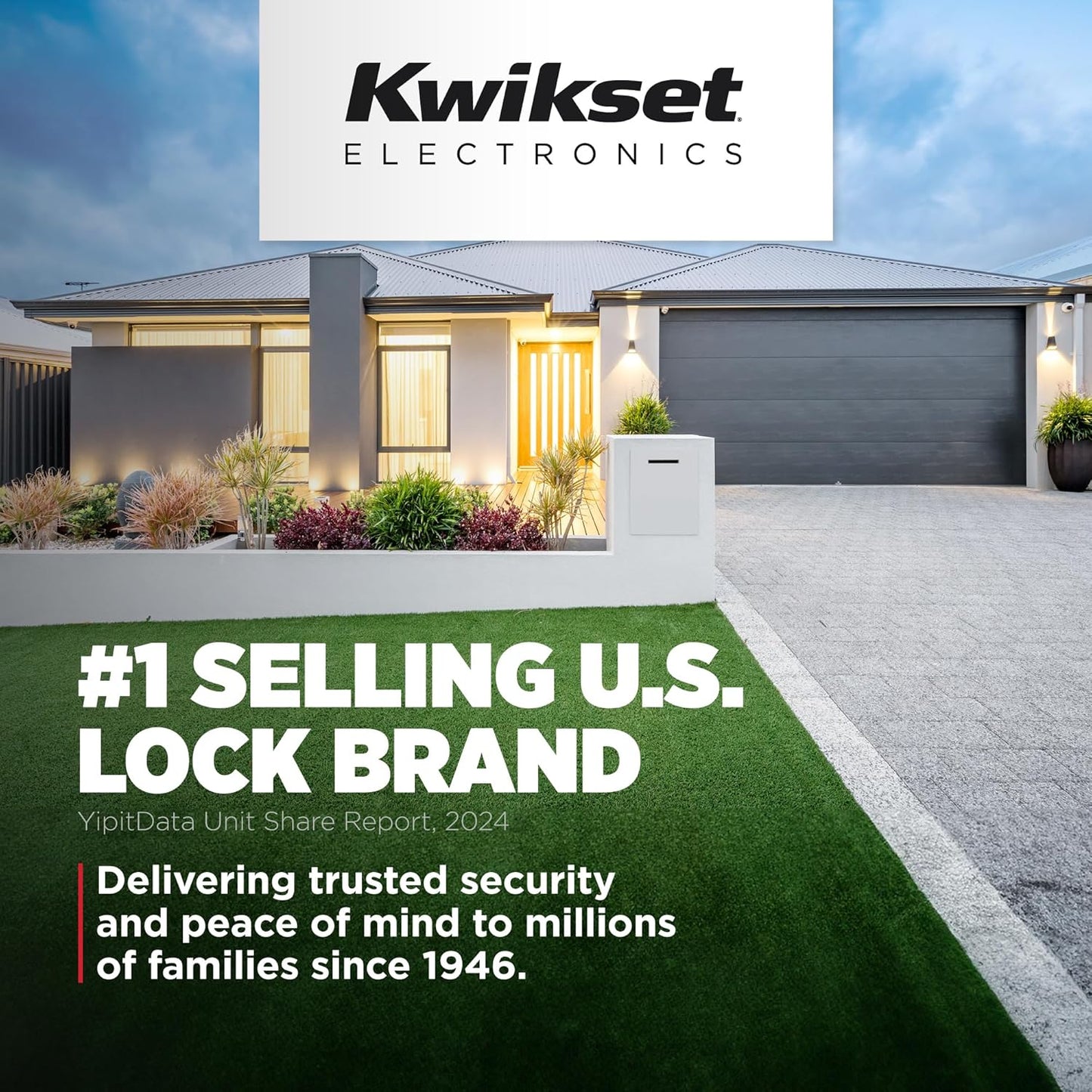 Kwikset Smartcode 917 Keypad Keyless Entry Traditional Residential Electronic Lever Deadbolt Alternative with Tustin Door Lever and Smartkey Security, Venetian Bronze