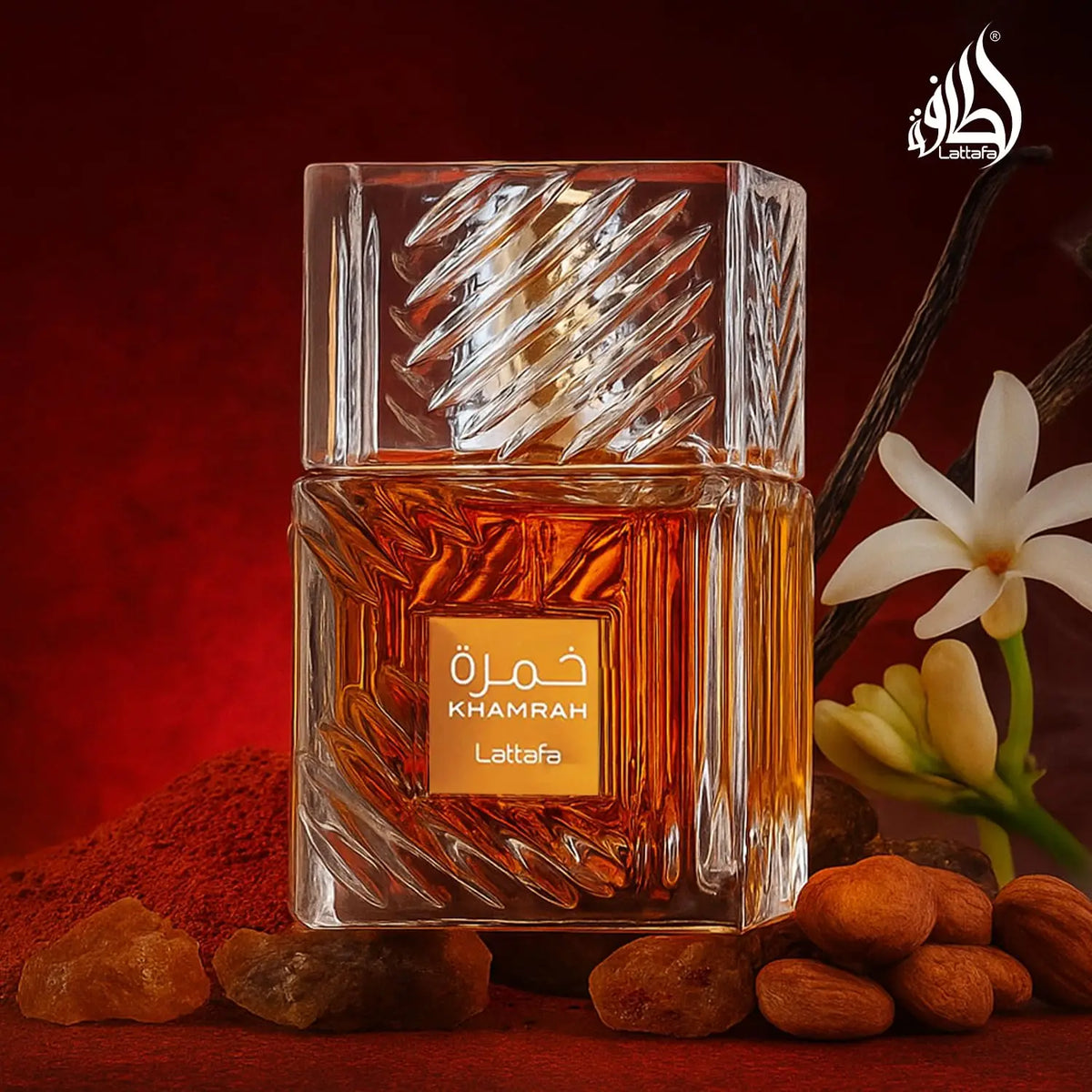 Lattafa Khamrah Eau De Parfum 100ml 3.4oz Unisex Long Lasting Perfume Vanilla Warm Spicy Amber Cinnamon Arabian Fragrance Men Women Perfumes