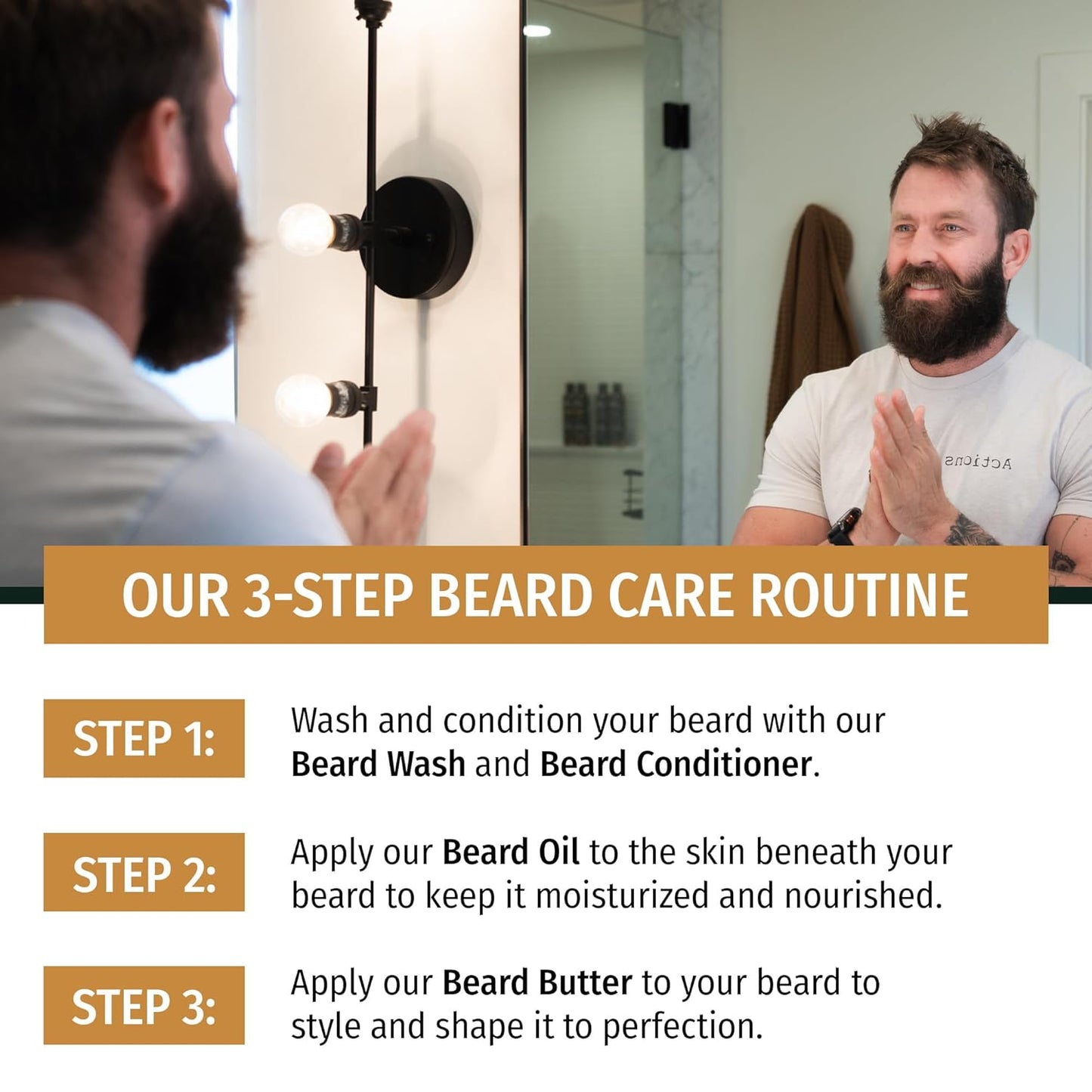 Beard Oil, 1 Fl Oz - Premium All-Natural Jojoba - Made in the USA - Hair and Skin Care for Men with Dry, Flaky Patches | Executive Scent - Cedar, Vanilla
