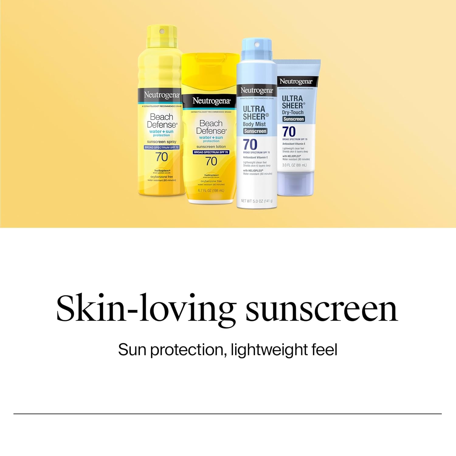 Neutrogena Ultra Sheer Dry-Touch Sunscreen for Face & Body, SPF 45 Broad Spectrum UVA/UVB Protection, Lightweight Water Resistant & Non-Greasy, Travel Size Sunscreen, 3 Fl. Oz 2 Pack