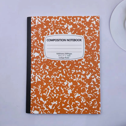 Colorful Marble Print Composition Notebook, Wide Rule Paper Journal,Essential School & Office Stationery for Students and Adults