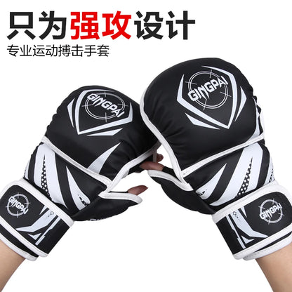Professional MMA Boxing Gloves Half Finger Boxing Set for Children and Adults Thickened Muay Thai Fighting Sandbags for Men and