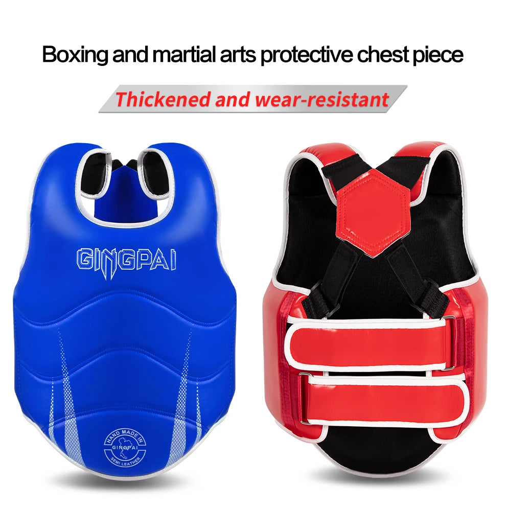 Boxing Chest Guard MMA Kickboxing Body Protector Martial Arts Rib Shield Taekwondo Training Vest Armour Heavy Punch Uniform ﻿