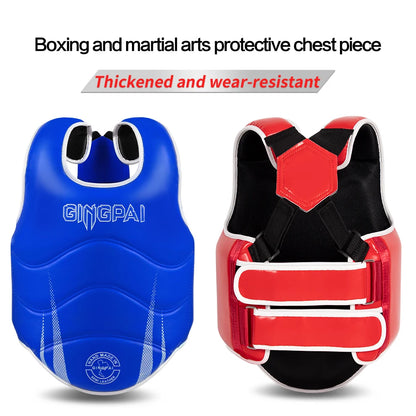 Boxing Chest Guard MMA Kickboxing Body Protector Martial Arts Rib Shield Taekwondo Training Vest Armour Heavy Punch Uniform ﻿