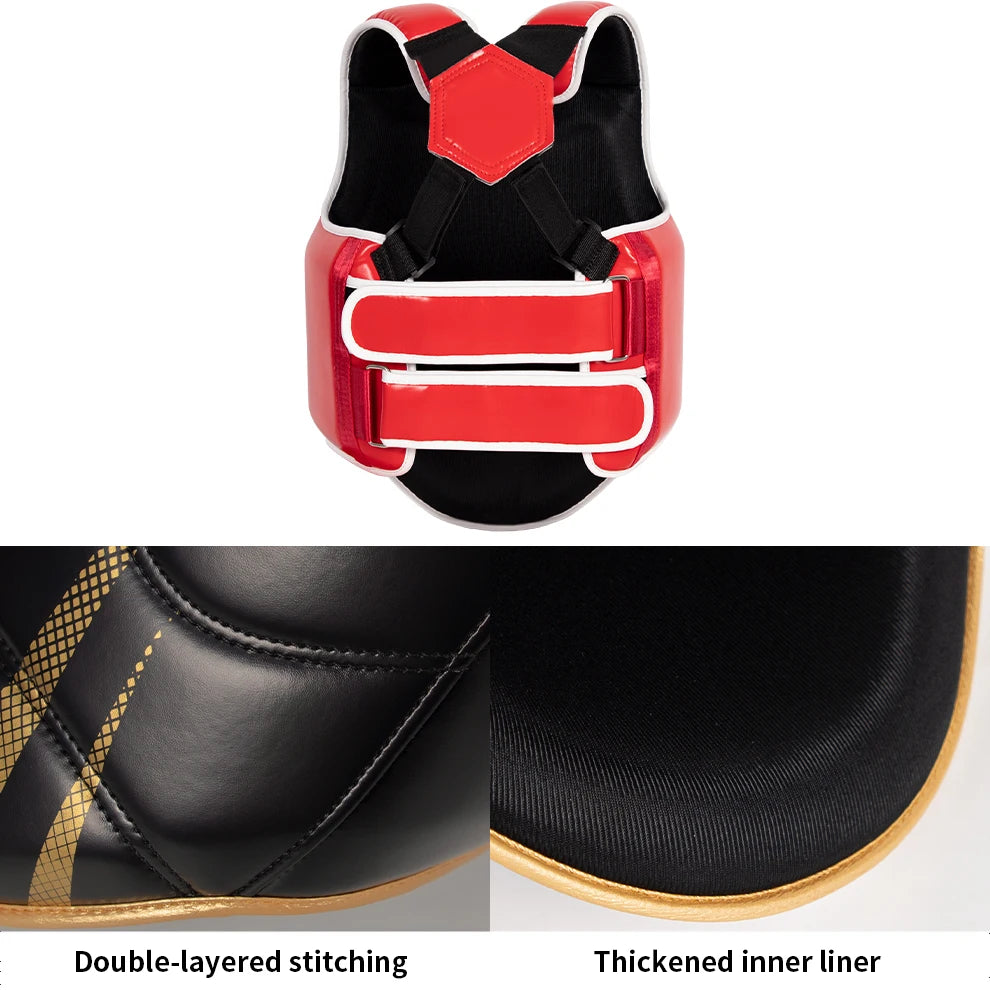 Boxing Chest Guard MMA Kickboxing Body Protector Martial Arts Rib Shield Taekwondo Training Vest Armour Heavy Punch Uniform ﻿
