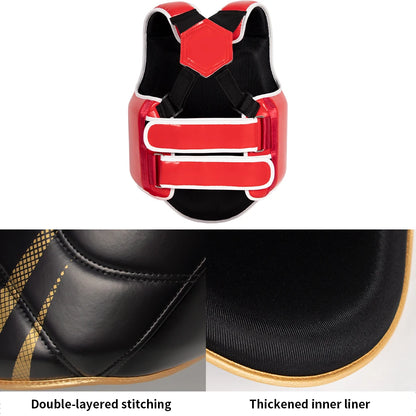 Boxing Chest Guard MMA Kickboxing Body Protector Martial Arts Rib Shield Taekwondo Training Vest Armour Heavy Punch Uniform ﻿