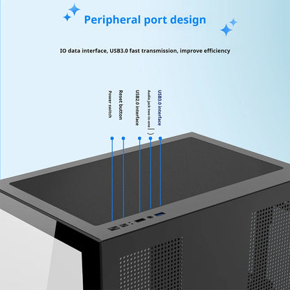 Power Train Dreamland PRO PC Gaming Case ATX MATX ITX Motherboard 360 Water-Cooled Sea View Room Double-Sided Glass Computer Cas