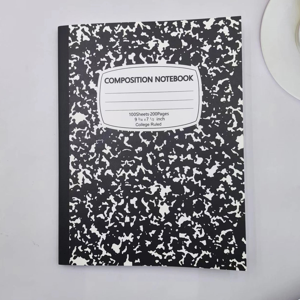 Colorful Marble Print Composition Notebook, Wide Rule Paper Journal,Essential School & Office Stationery for Students and Adults