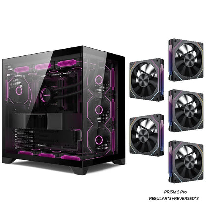 Power Train Dreamland PRO PC Gaming Case ATX MATX ITX Motherboard 360 Water-Cooled Sea View Room Double-Sided Glass Computer Cas
