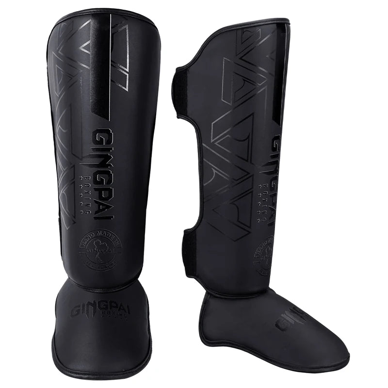 1 Pair MMA Boxing Muay Thai Shin Guards Kickboxing Leg Support Shield Equipment Karate Ankle Foot Protection Ankle Legging