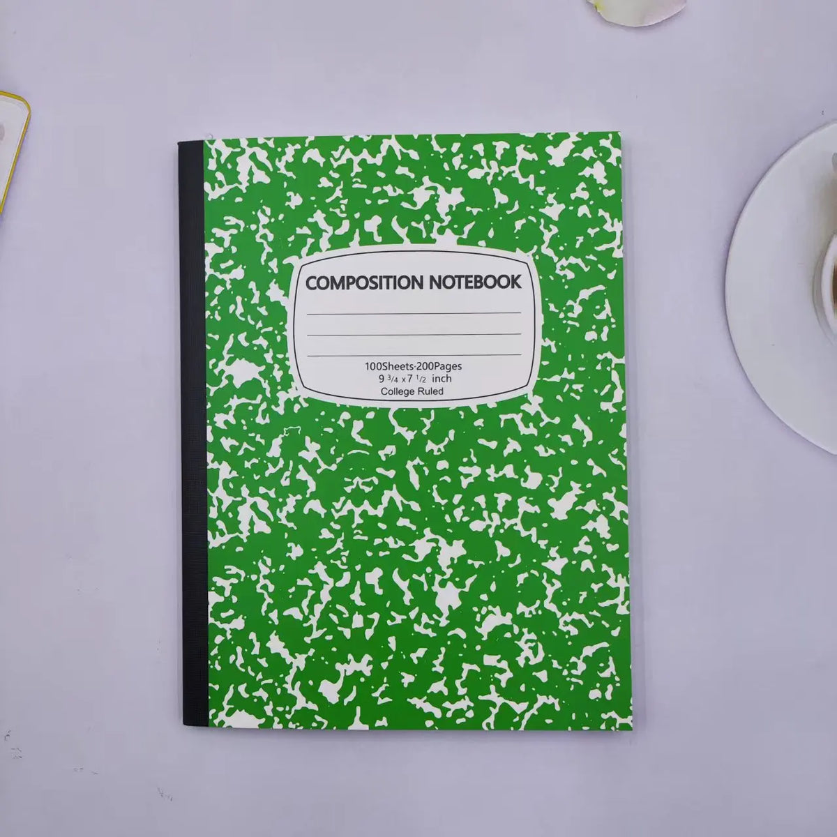 Colorful Marble Print Composition Notebook, Wide Rule Paper Journal,Essential School & Office Stationery for Students and Adults