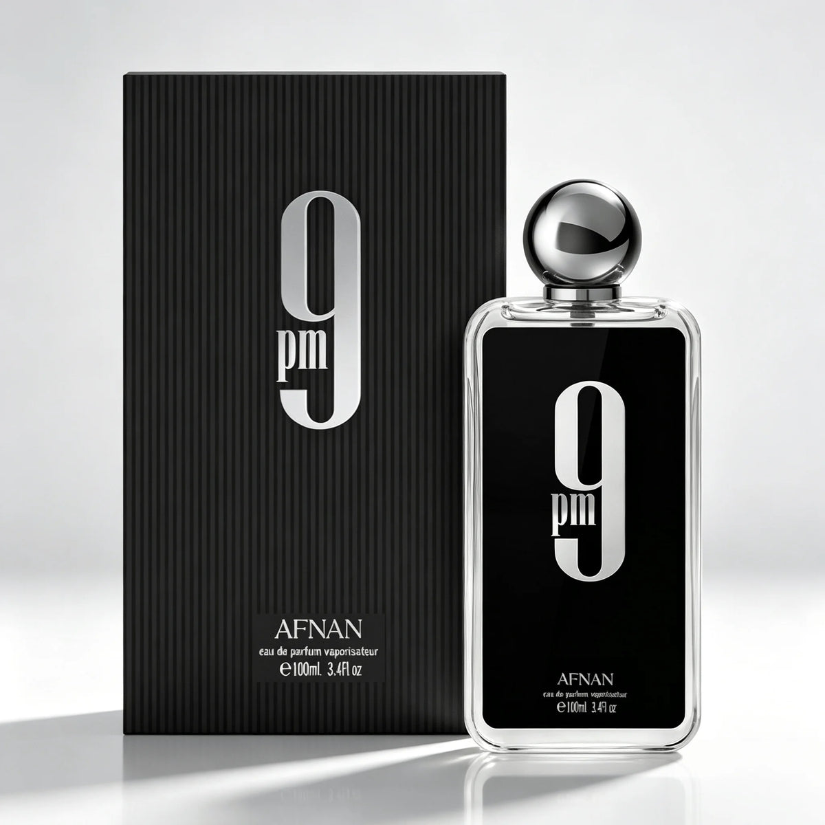 Afnan 9 PM Eau De Parfum Spray 100ml 3.4 Fl Oz Regular Size Unisex Woody Aromatic Fragrance Long‑Lasting Perfume For Men & Women Daily Wear
