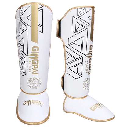 1 Pair MMA Boxing Muay Thai Shin Guards Kickboxing Leg Support Shield Equipment Karate Ankle Foot Protection Ankle Legging