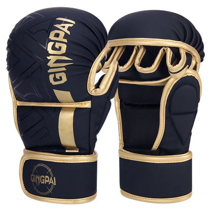 Professional MMA Boxing Gloves Half Finger Sandbag Karate Muay Thai Training Gloves PU Adult Kids Thickened Boxing Equipment
