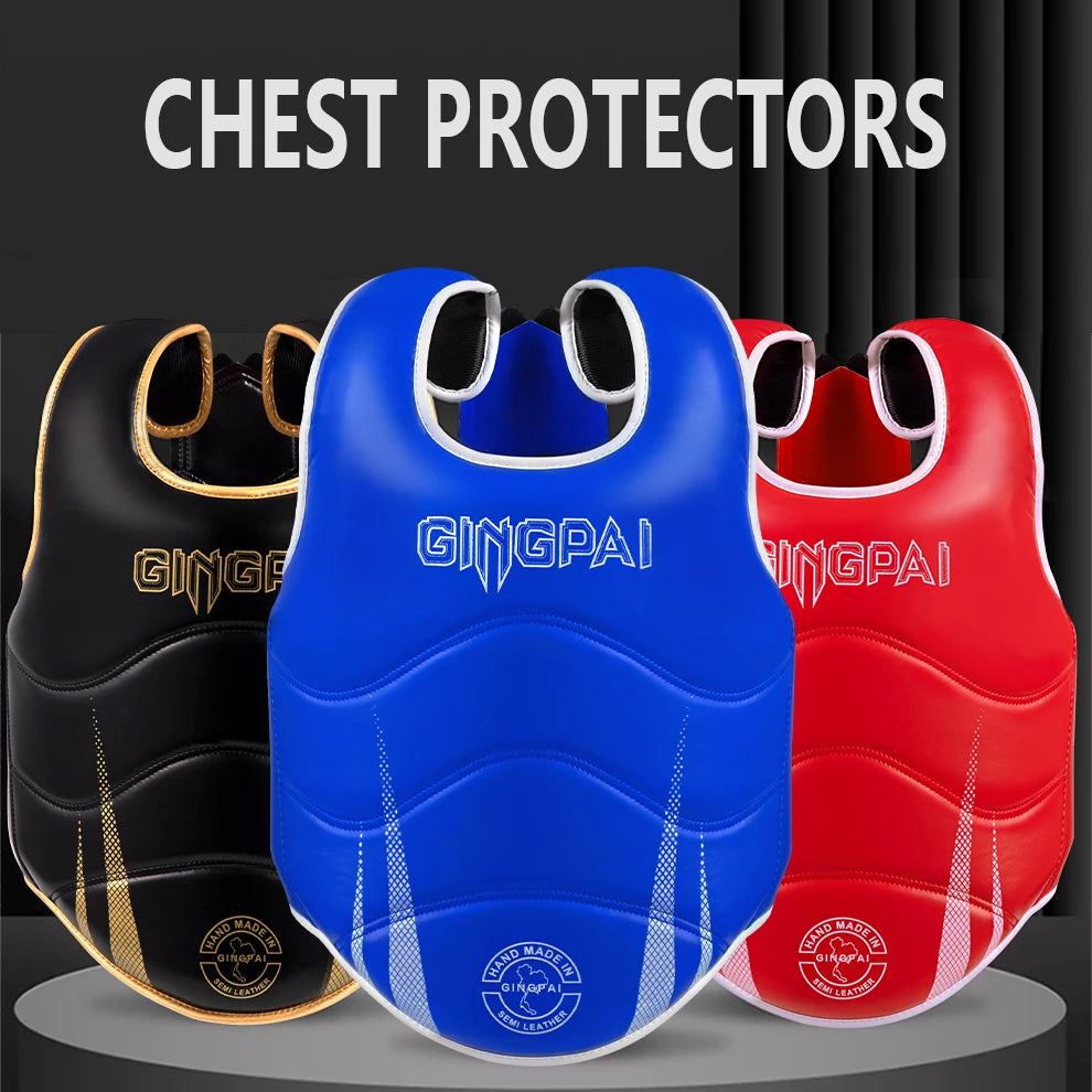 Boxing Chest Guard MMA Kickboxing Body Protector Martial Arts Rib Shield Taekwondo Training Vest Armour Heavy Punch Uniform ﻿