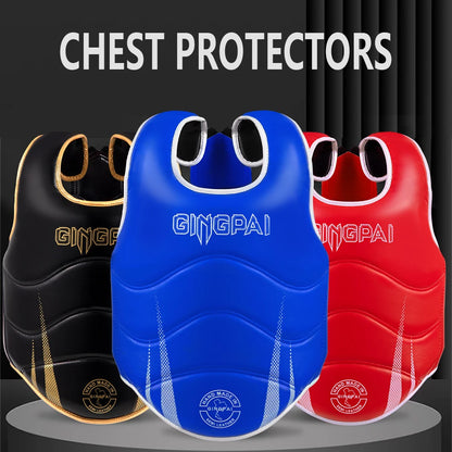 Boxing Chest Guard MMA Kickboxing Body Protector Martial Arts Rib Shield Taekwondo Training Vest Armour Heavy Punch Uniform ﻿