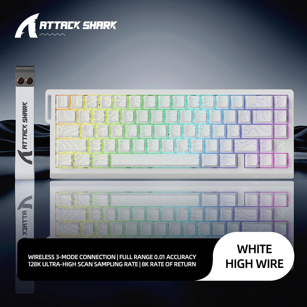 ATTACK SHARK X68HE X68Pro He Magnetic Mechanical Keyboard for Pro Gaming 0.01mm Rapid Trigg 8000Hz SOCD/Rs 0.125ms 128K Rate