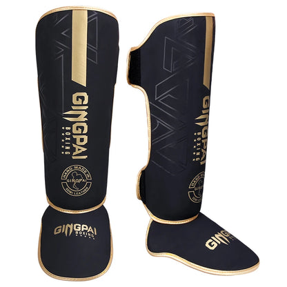 1 Pair MMA Boxing Muay Thai Shin Guards Kickboxing Leg Support Shield Equipment Karate Ankle Foot Protection Ankle Legging