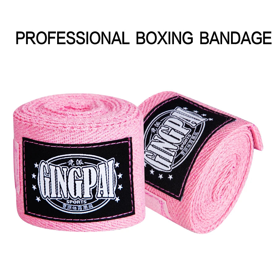 2 Rolls Cotton Boxing Bandage Wrist Wraps Combat Protect Boxing Sport Kickboxing Muay Thai Handbands Training Competition Gloves