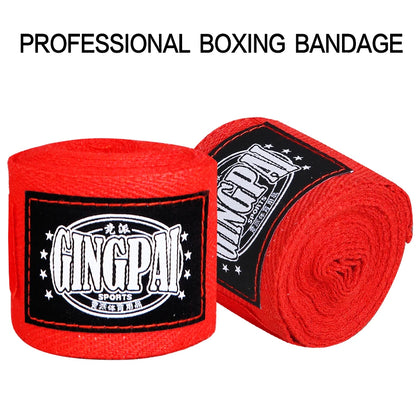 2 Rolls Cotton Boxing Bandage Wrist Wraps Combat Protect Boxing Sport Kickboxing Muay Thai Handbands Training Competition Gloves