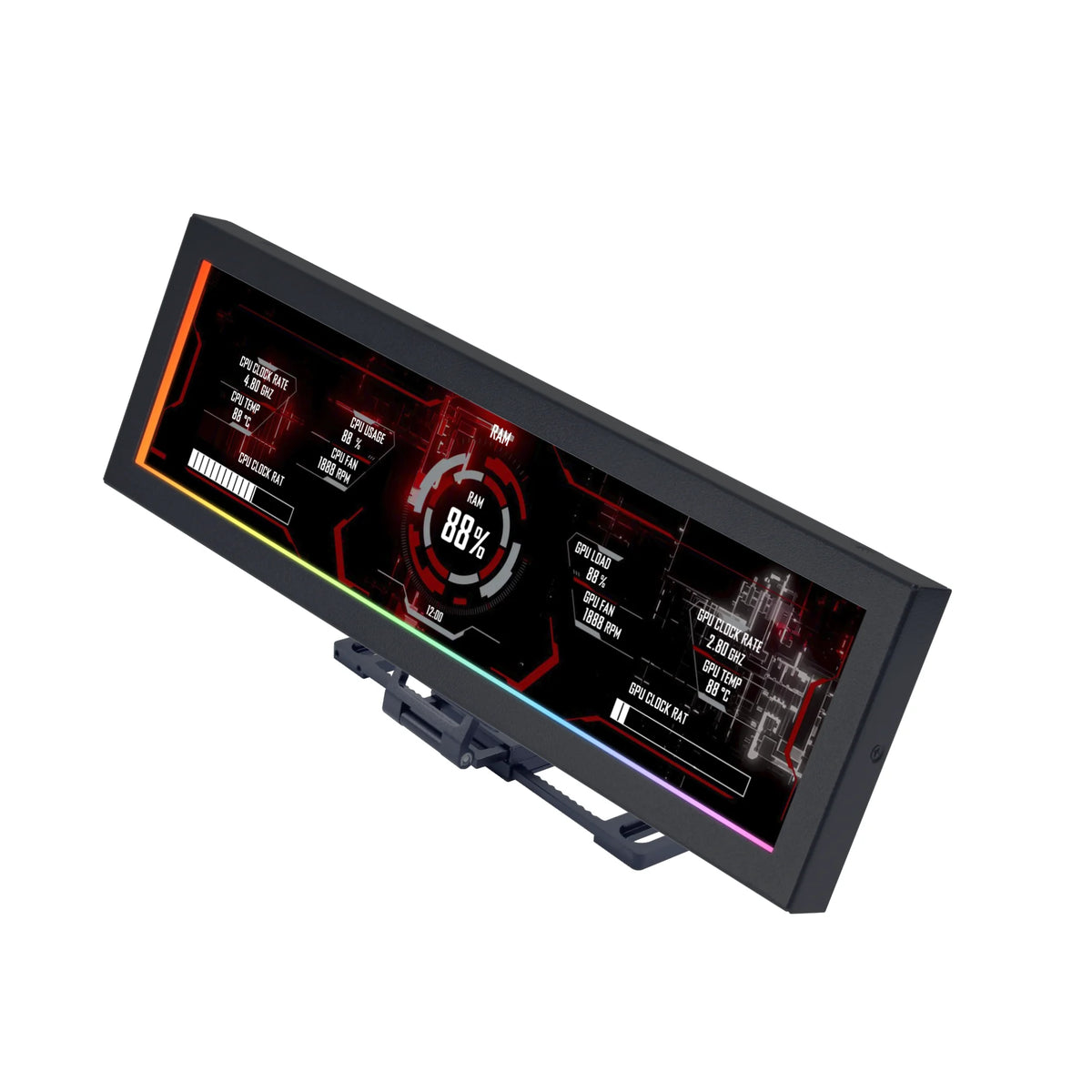 LIAN LI 8.8 Inch Universal Screen 1920x480 Resolution IPS LCD Display for PC Case (SM088X/SM088W)
