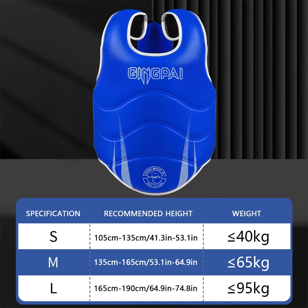 Boxing Chest Guard MMA Kickboxing Body Protector Martial Arts Rib Shield Taekwondo Training Vest Armour Heavy Punch Uniform ﻿