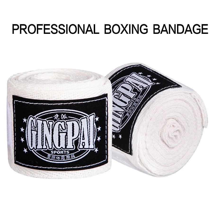 2 Rolls Cotton Boxing Bandage Wrist Wraps Combat Protect Boxing Sport Kickboxing Muay Thai Handbands Training Competition Gloves