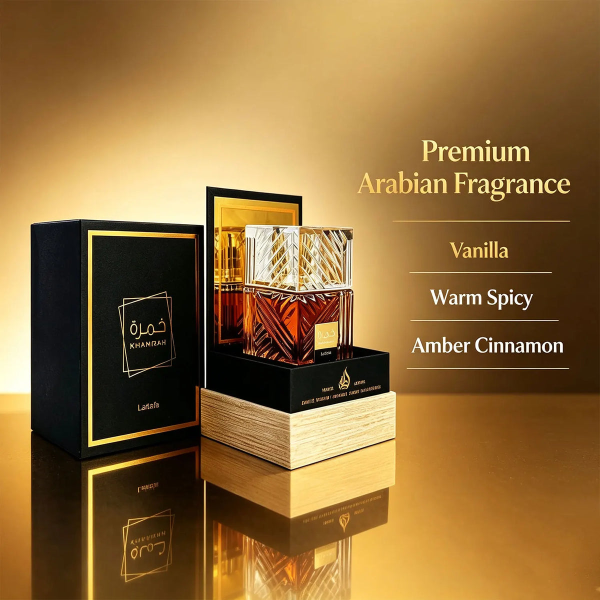 Lattafa Khamrah Eau De Parfum 100ml 3.4oz Unisex Long Lasting Perfume Vanilla Warm Spicy Amber Cinnamon Arabian Fragrance Men Women Perfumes