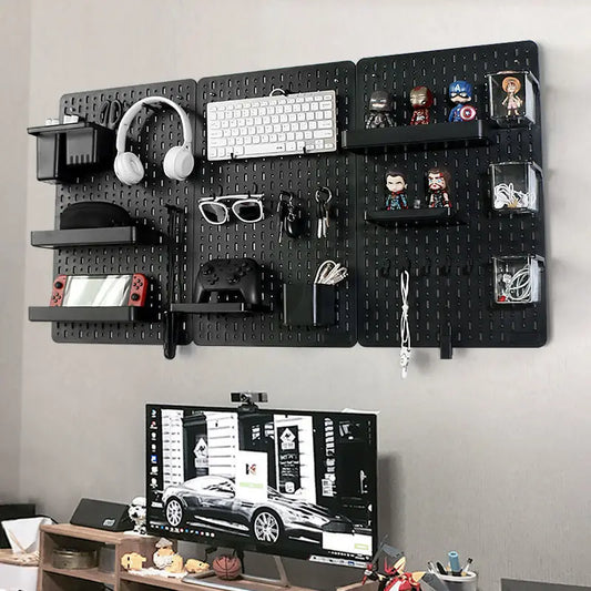 Pegboard combination desktop storage kit,vertical and clip-type pegboard display panels,suitable for home office storage