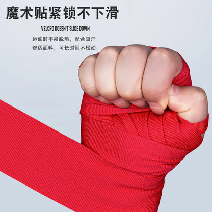 2 Rolls Cotton Boxing Bandage Wrist Wraps Combat Protect Boxing Sport Kickboxing Muay Thai Handbands Training Competition Gloves