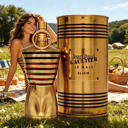 Jean Paul Gaultier Le Beau Elixir Parfum Unisex Perfume Fragrance 4.2 oz 125ml Eau De Parfum Male Spray 125ml Original Perfumes Lasting Charm Oriental Pheromones Perfume for Women Makeup