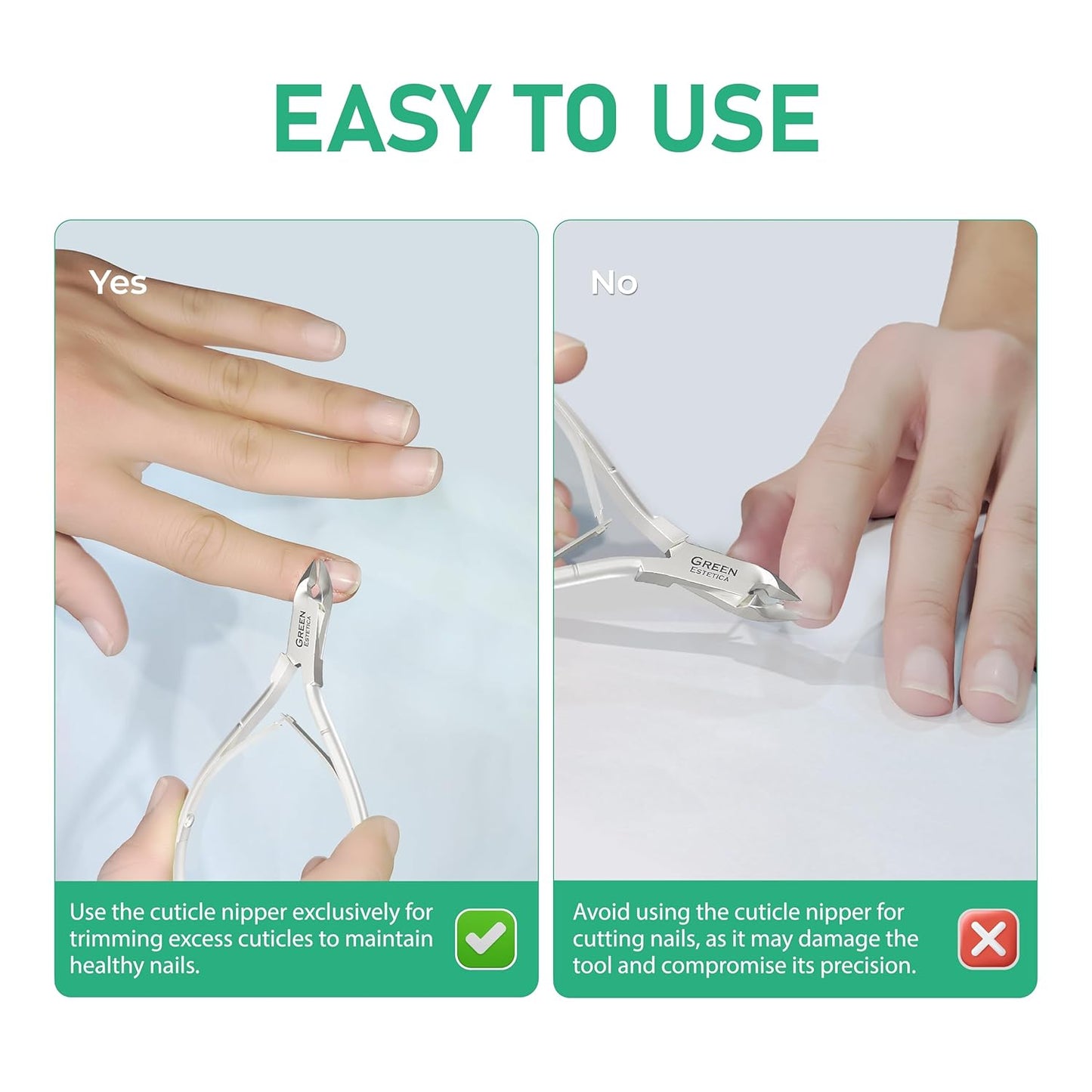 Professional Cuticle Trimmer Nail Cuticle Cutter Stainless Steel Cuticle Nippers with Sharp Blades Clippers Manicure Tools Double Spring for Nail Care Pedicure Nail Tool (Silver)